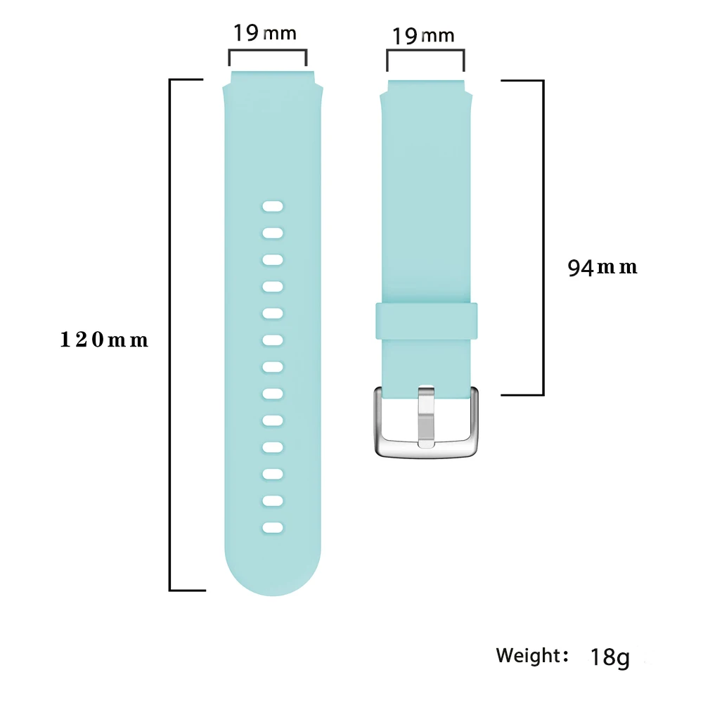 Cinturino in Silicone da 19mm per cinturini per orologi ID205l accessori per cinturini in Silicone sportivo cinturini universali cinturino per