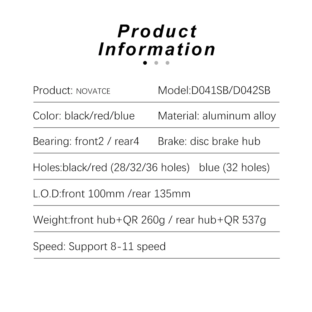 NOVATEC MTB-Naben D041SB D042SB 28/32/36H | Vorne und hinten HG Edelstahl Freilauf 8–12 Gänge | Mountainbike Nabenset – Detail 3