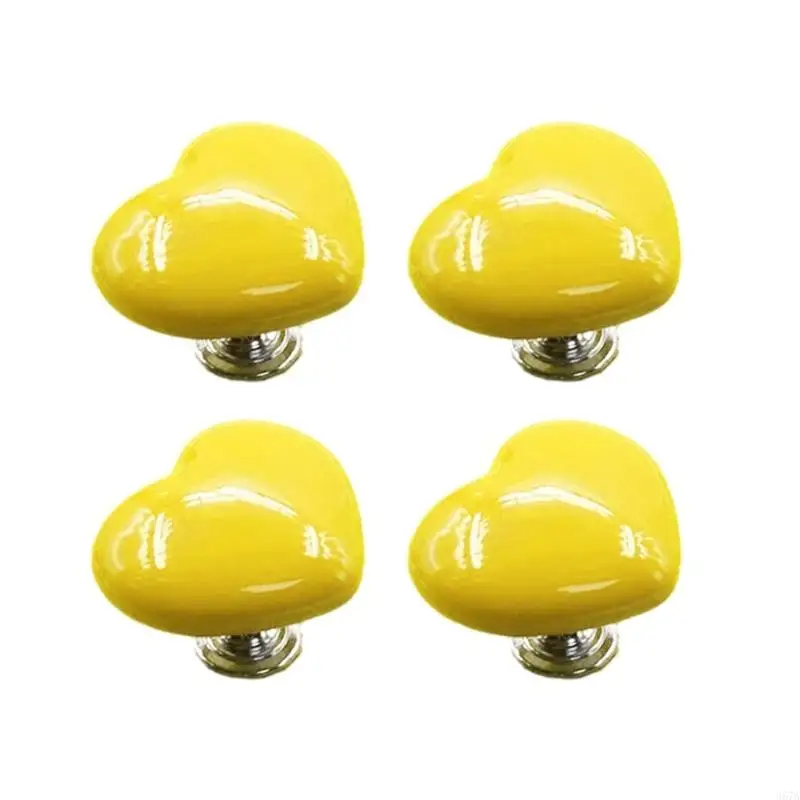 367A Colorful Heart Shaped Toilet Button Toilet Press Buttons Add a Burst of Color to Your Bathroom Decor 4PCS