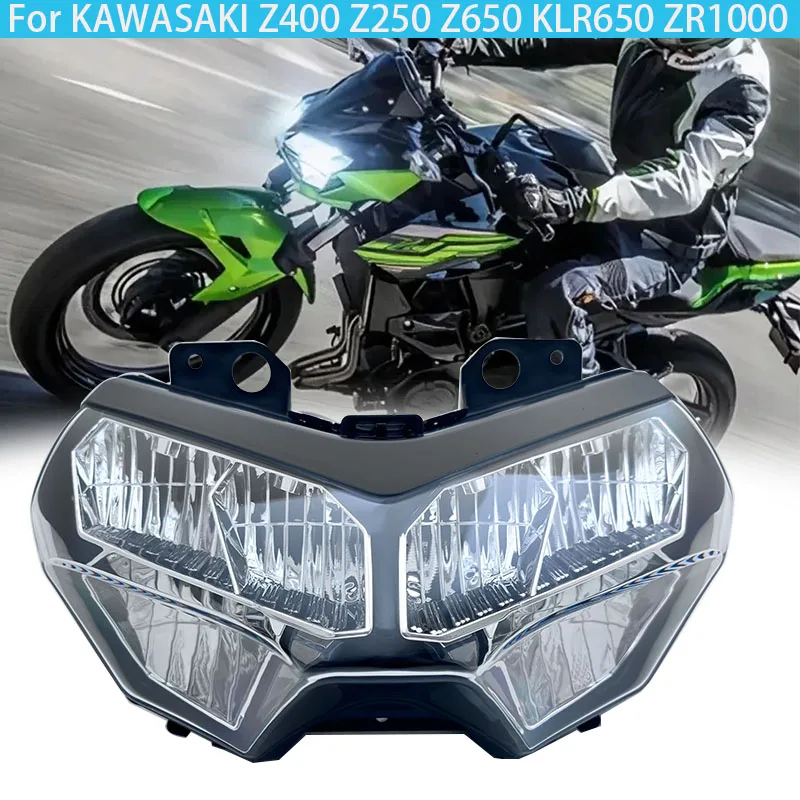 

Front Headlight Head Lamp Assembly Fit For Kawasaki Z900 Z650 2020 2021 2022 2023 2024 or Z400 2018-2020 Motorcycle