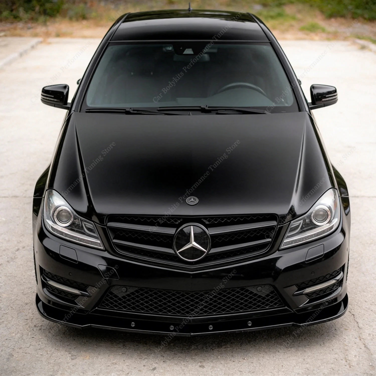 Front Splitter For Mercedes-Benz W204 C204 S204 C Coupe / Sedan / Estate AMG-Line 2011-2014 Facelift Spoiler Lip Diffuser view 2