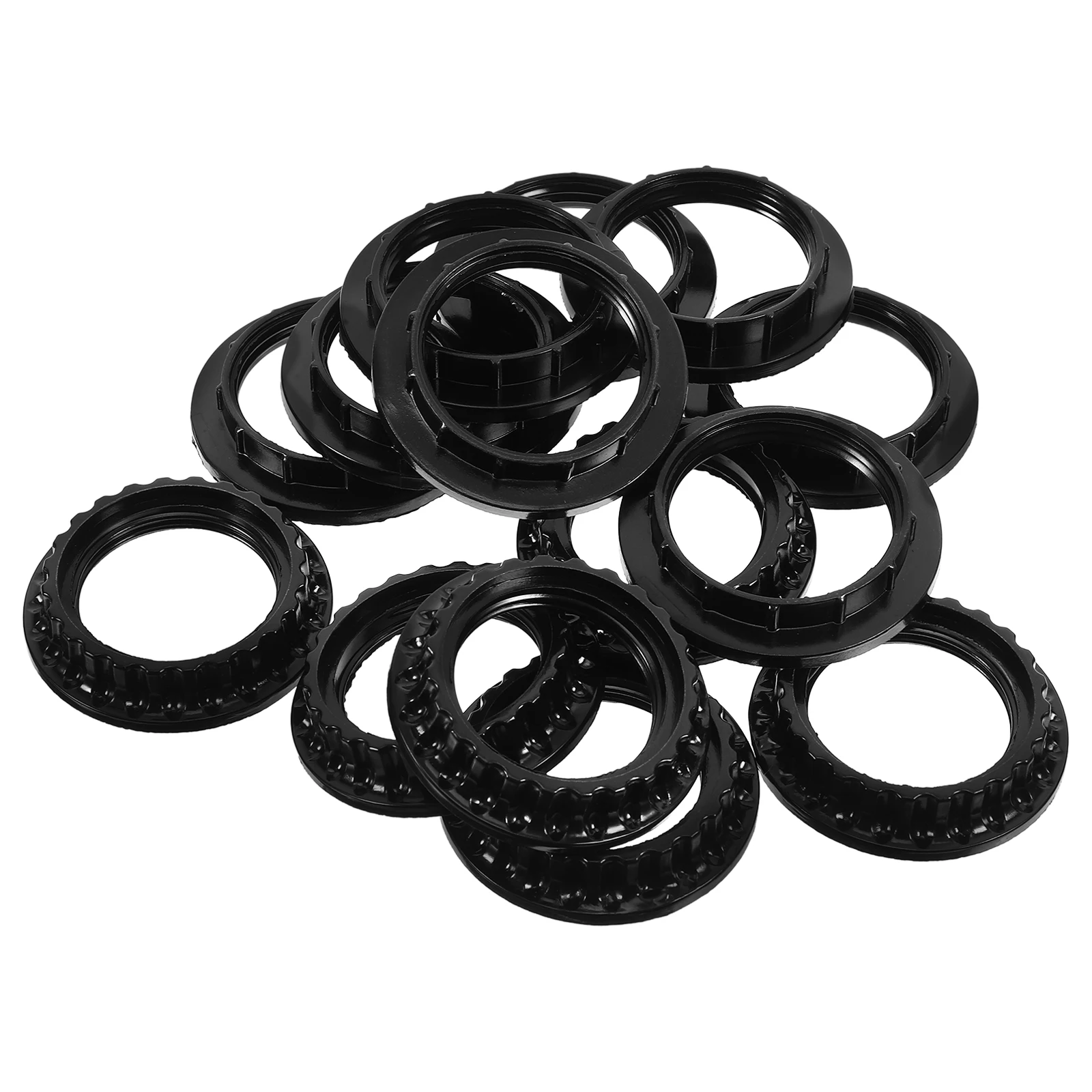 

20pcs Shade Ring Adapter Replacement Lamp Parts Light Fixture Collar Ring For Table Lamp Repair Durable Plastic Wood Design Easy