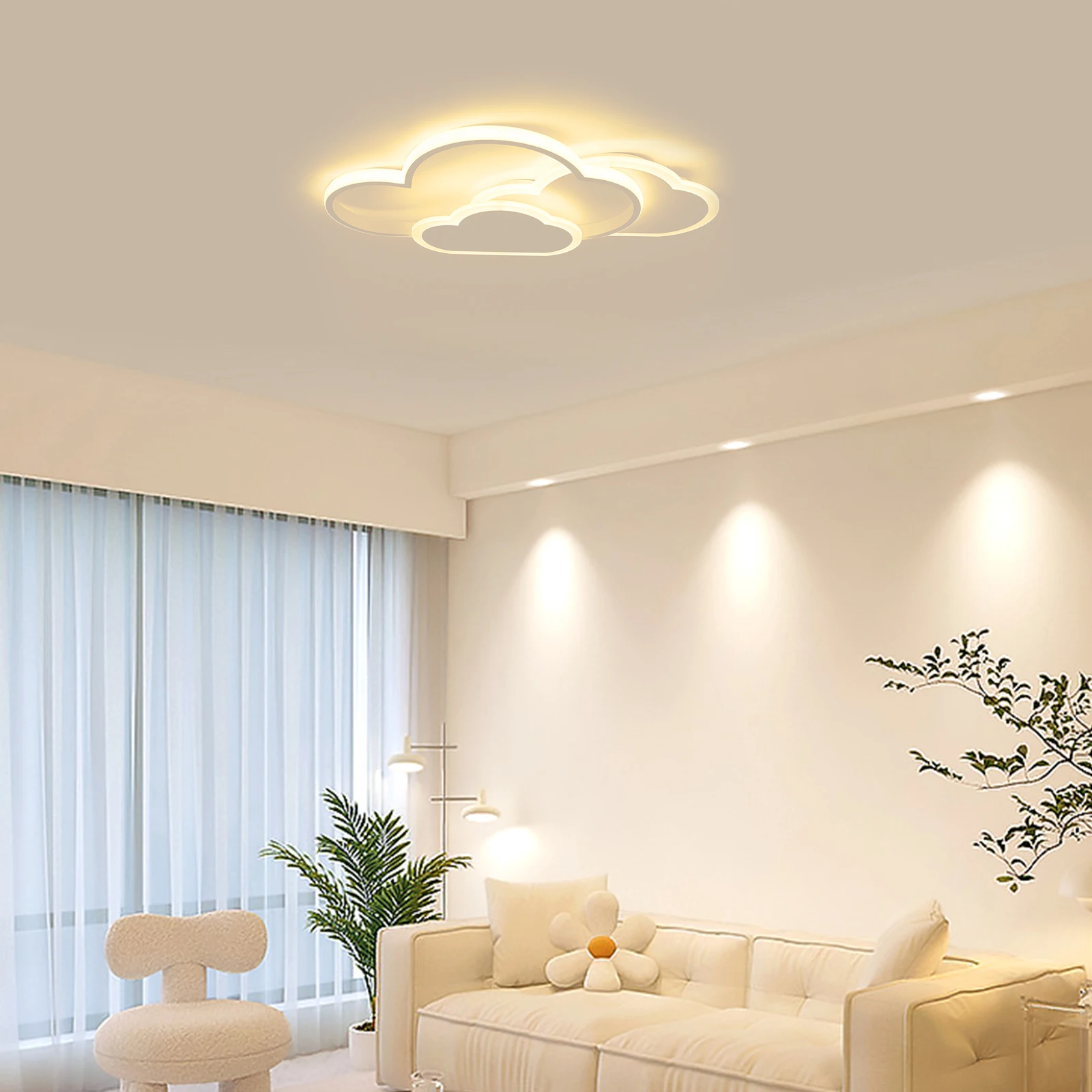 

[LED Ceiling Light] Cloud Ceiling Light - Acrylic - Bedroom Use - Long-Lasting Adjustable Light