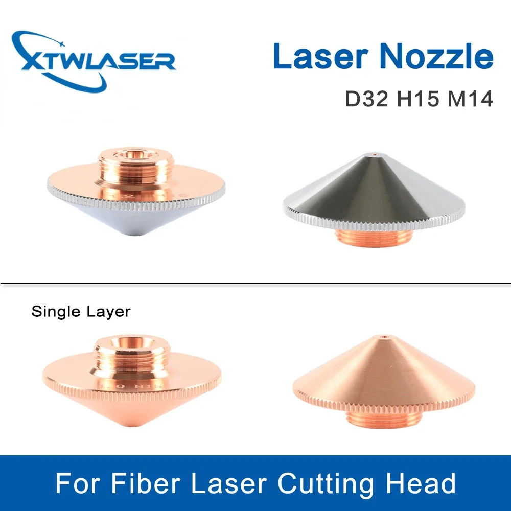 Laser Nozzle Single Layer /Double Layers  Dia.32mm Caliber 0.8 - 5.0mm for  Raytools Fiber  Laser conusmables wholesale