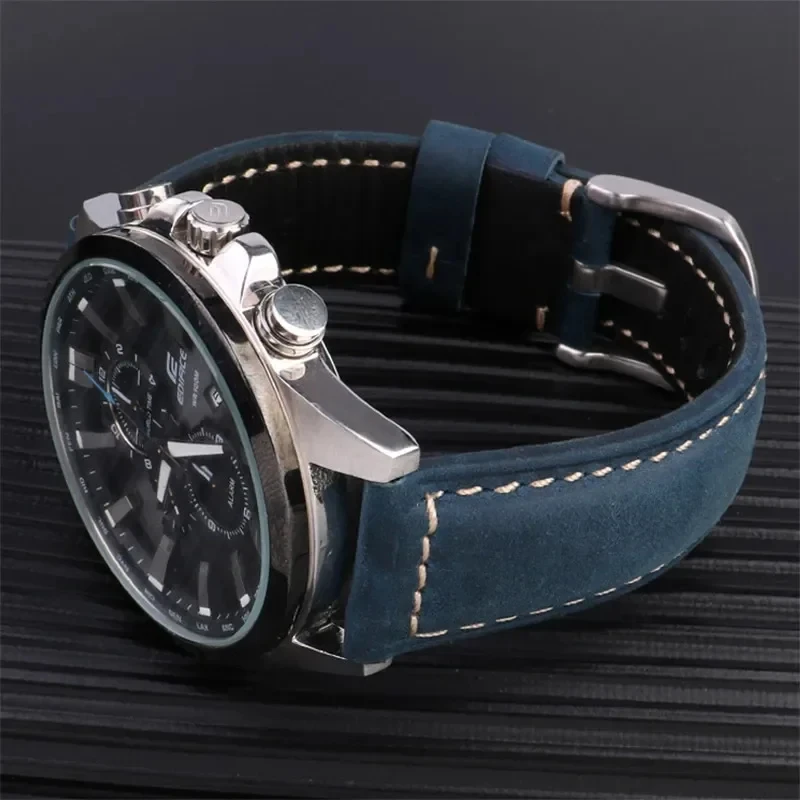 20mm  Frosted Genuine Leather Strap Suitable for Omega MoonSwatch Quick Release  Fashion Waterproof Sports Watch Accessories