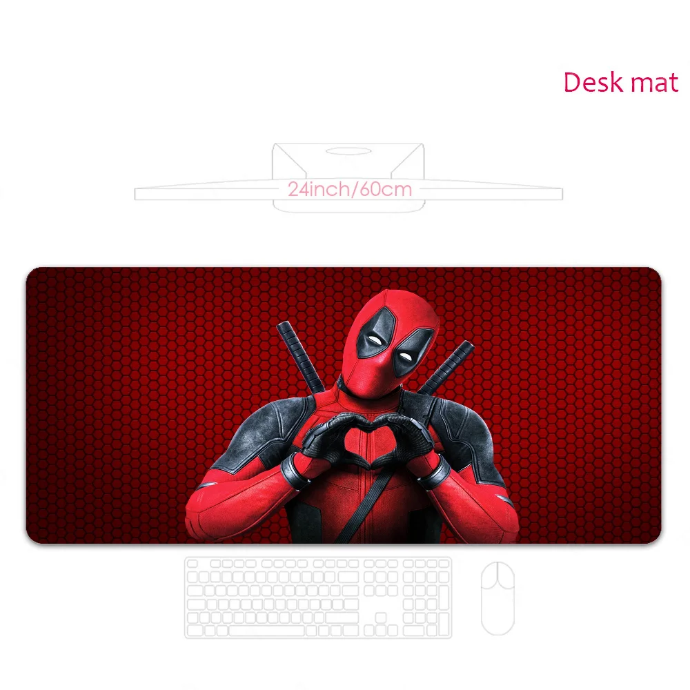 D-Deadpools Funny Hero For PC Mouse Carpet Mousepad Mouse Mat Desk Mat Large Gaming Accessories Prime Gaming XXL Keyboard Pad