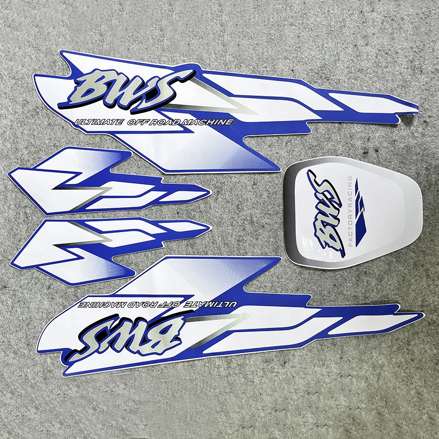 Juego de pegatinas de carenado de cuerpo entero para motocicleta, calcomanías Rojas/azules, emblema decorativo, insignia de motocicleta para Yamaha BWS 100, 1 Juego