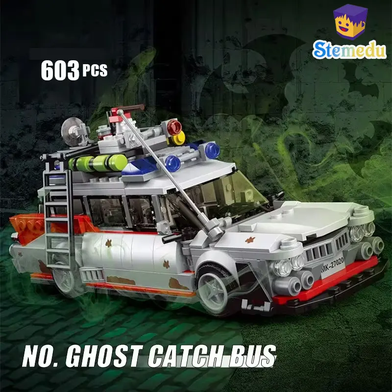 MOC Mini película fantasma bloques de construcción de automóviles montaje técnico bloques de construcción DIY juguetes regalos para niños modelo de vehículo tecnológico