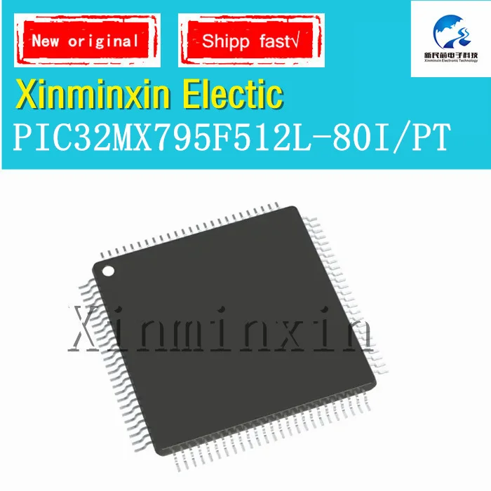 1PCS/lot PIC32MX795F512L-80I/PT QFP100 IC chip New Original