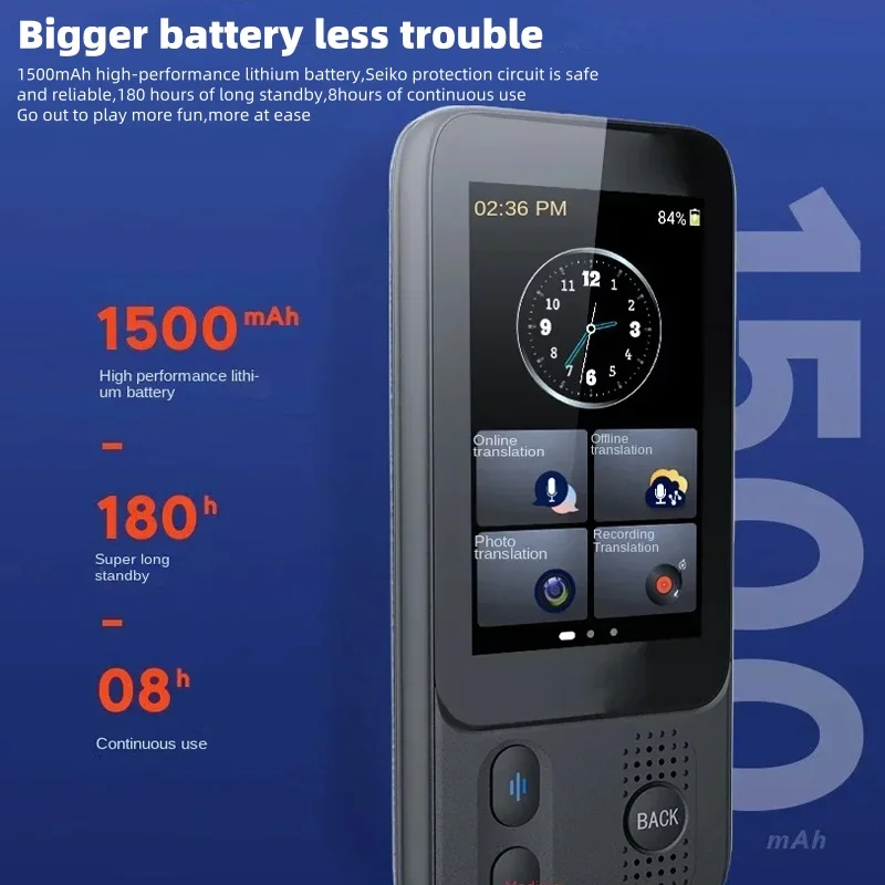 2025 New S10 Instant Voice Translator Portable 138 Language Smart Translator Supports Voice Recording Photo Offline Translation