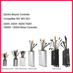 Electric Bike Controller 36V 48V Ebike Sensorless Controller 250W 350W 500W 750W 1000W 1500W KT Controller Dual Mode Sinewave