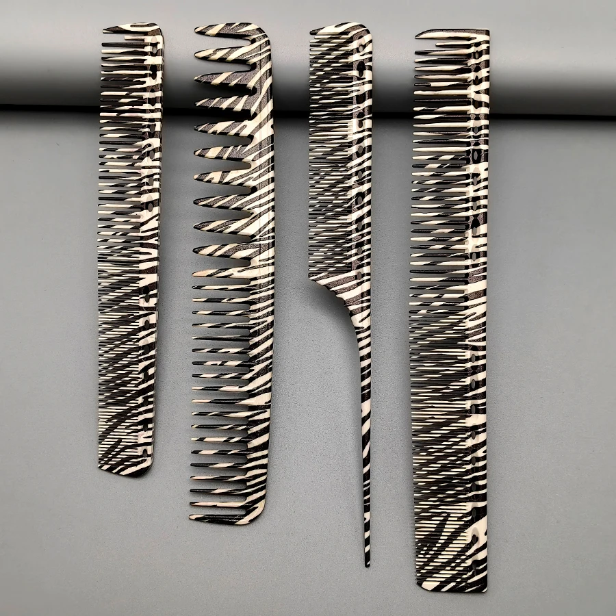 4Pcs Hairdressing Combs, Professional Salon Styling and Cutting Combs, Four-Piece Set of Hair Stylist Combs, Easy-To-Use Combs for Hair Styling