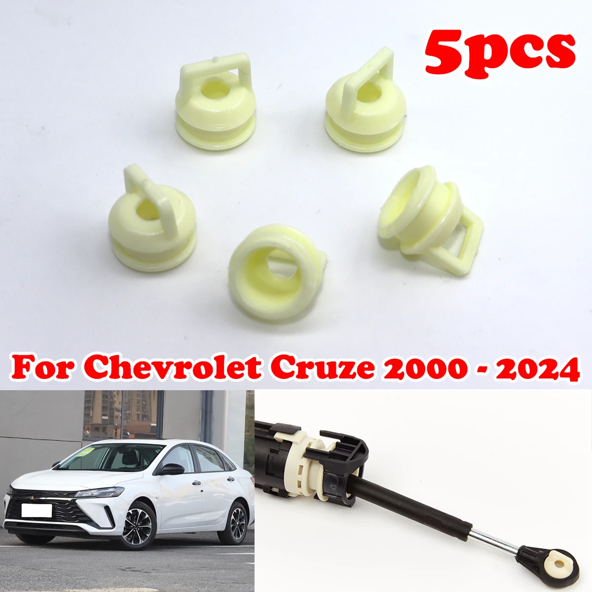 

5x For Chevrolet Cruze FWD AT Gear Shifter Cable Bushing Rubber Sleeve Grommet Clip Shift linkage End Repair Kit 2000 2001-2024
