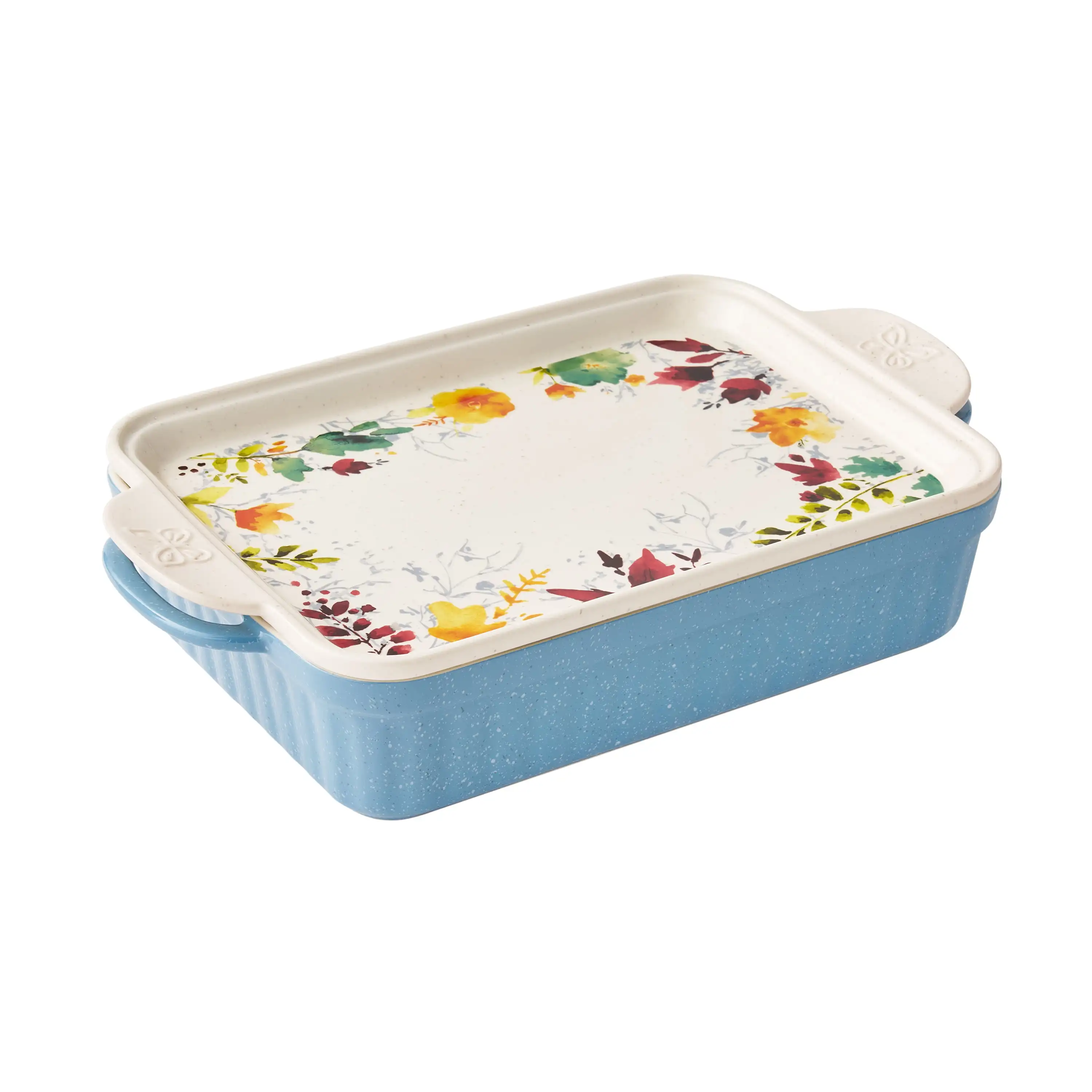 

Willow 3.38-Quart Rectangular Stoneware Baking Dish with Platter Lid
