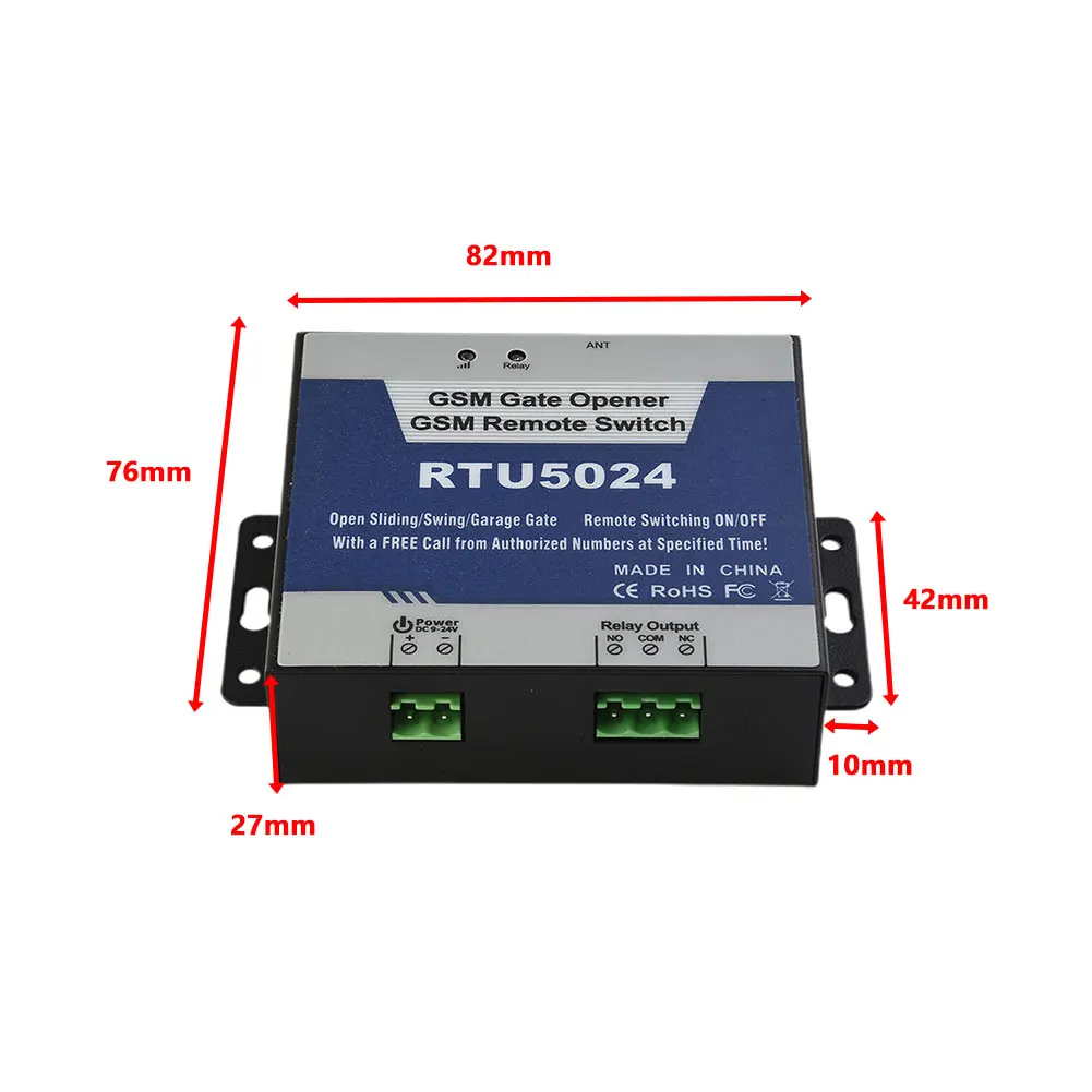 RTU5024 GSM Gate Opener with Programmable Relay, Multiple Applications for Gates, Barriers, Garage Doors, Easy and Convenient