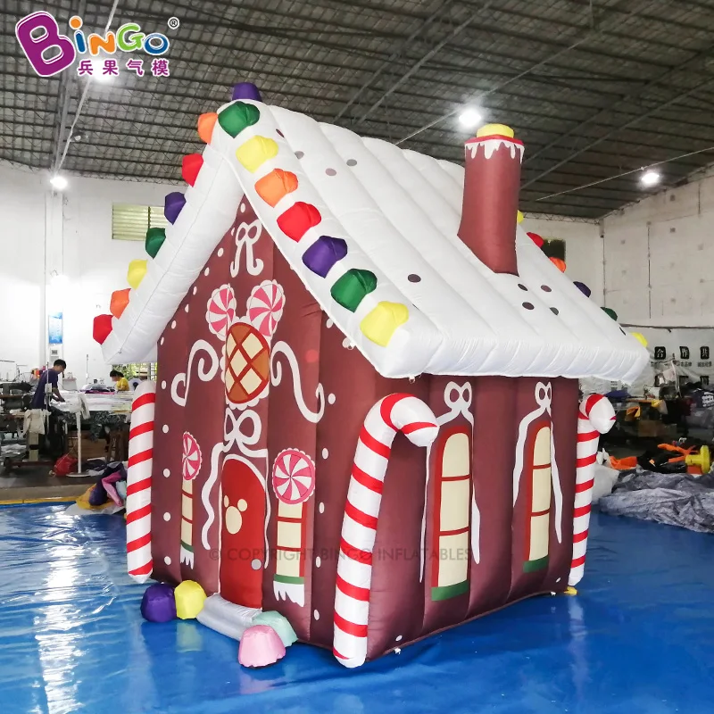 Exquisite Inflatable Christmas Small House Model Inflatable Christmas Building Balloon Blow Up Building Toys For Christmas