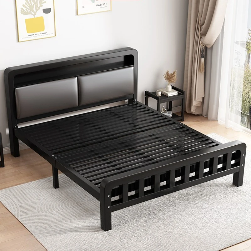 

Wrought iron bed, household stainless steel, row skeleton single iron bed