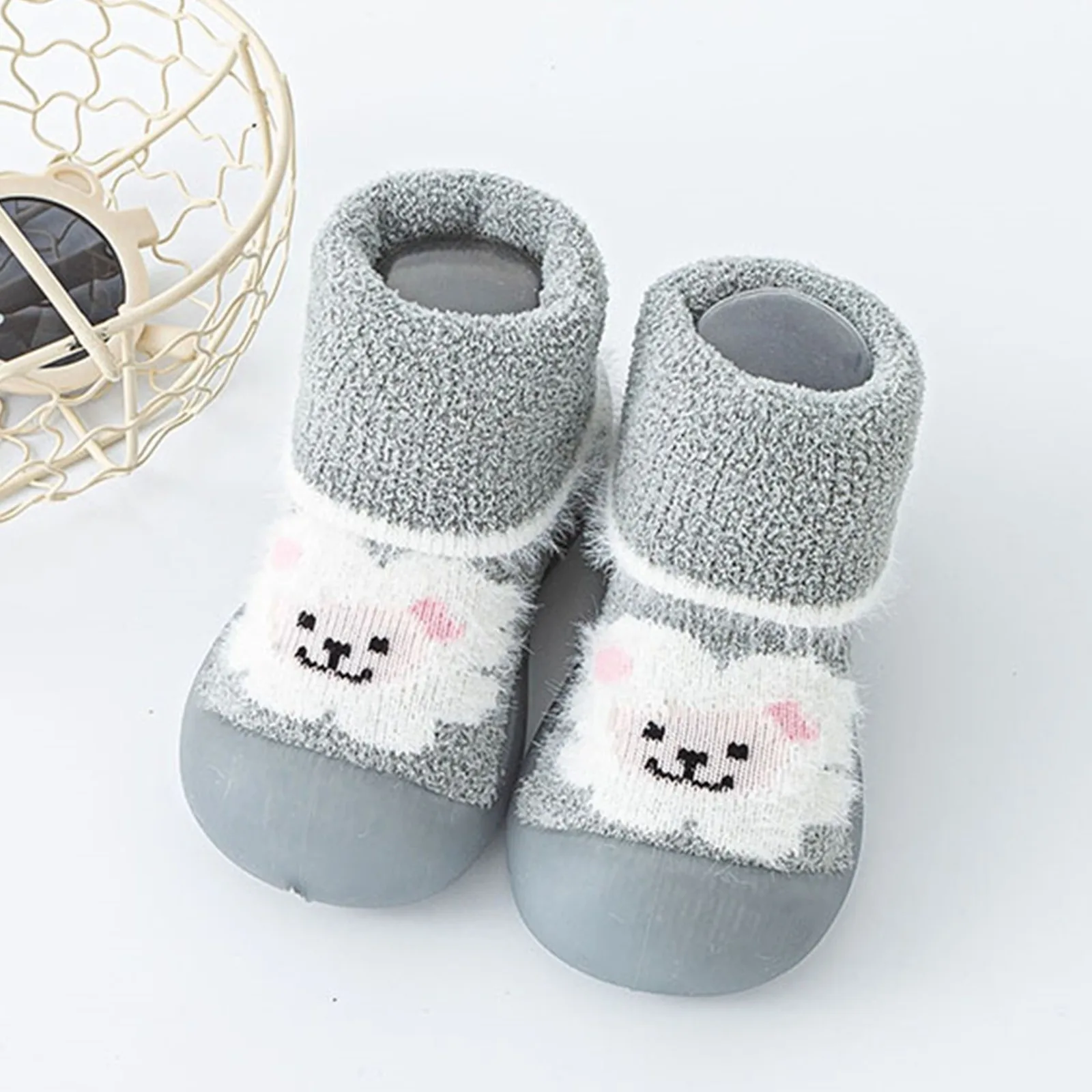 

Animal Cartoon Newborn Baby Shoes Anti-slip Girls Sock Shoes Toddler Baby Soft Rubber Soles Baby Wears Infant First Walkers