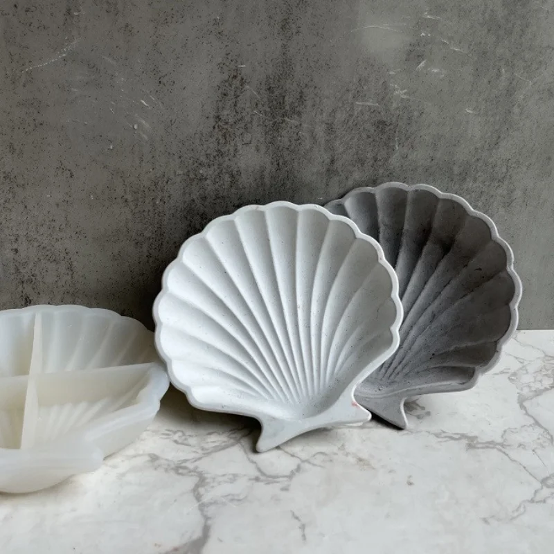 

Shell Tray Silicone Mold Plate Tray Gypsum Concrete Mold Handmade Diy Epoxy Resin Molds Jewelry Storage Box Soap Dish Mould