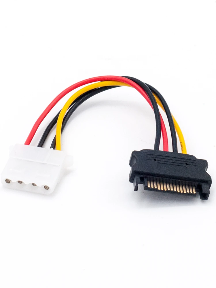 15-контактный серийный кабель питания SATA LP4 Female 15 см (6 дюймов) папа-Molex