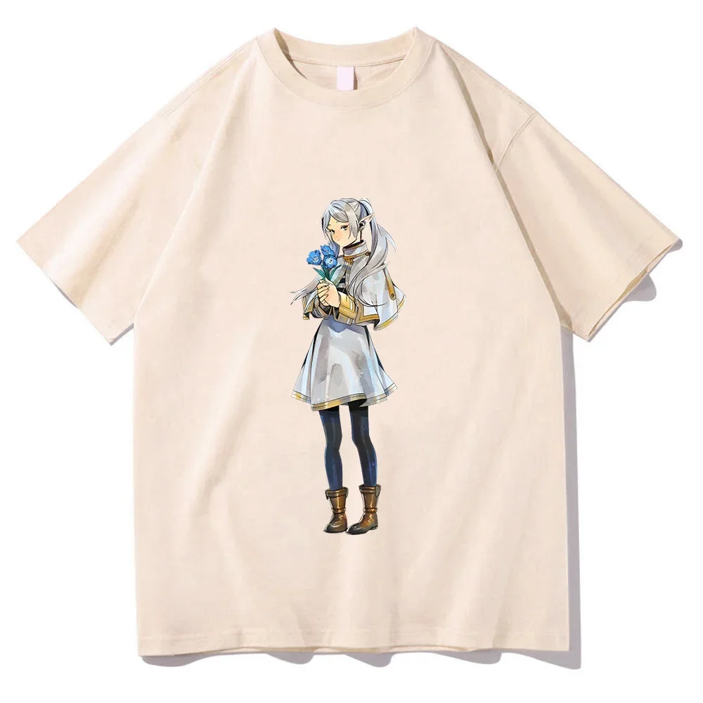 

T Shirts Women Sousou No Frieren Beyond Journey's End Flower Kawaii/Cute Tshirts Regular Print T-shirts Cartoon Tops