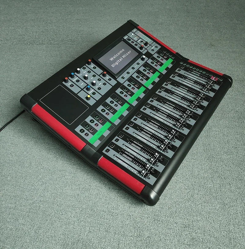 D24 Digital Audio Mixer Professional 24 Channels Multifunction DJ App System Professional Digital Console Recording Mixer