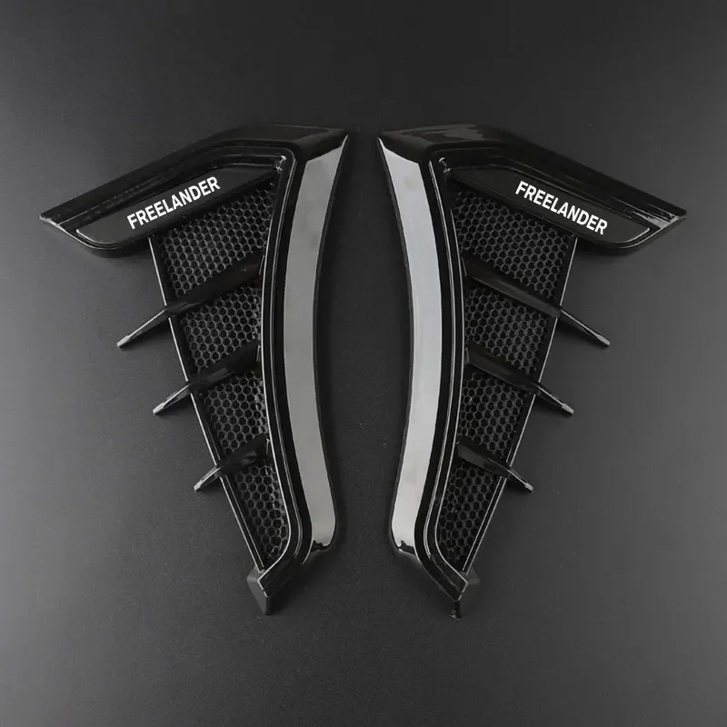 

Carbon Black Car Fender Side Vents Air Flow Intake Hole 3D Grille Sticker Cover For Land Rover FREELANDER car Accessories