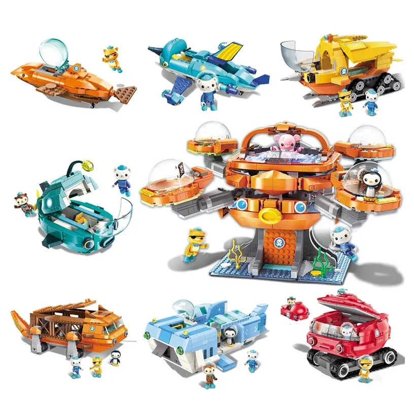 Building Bricks Octonauts Original Octopod GUP Vehicles Toys Action Figures  Kwazii Barnacles Peso Gift DIY Toys Children Gifts