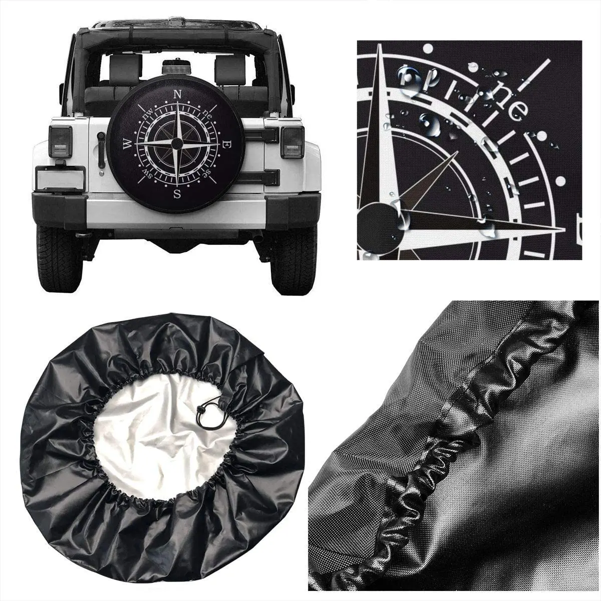 Foruidea General Motors Spare Tire Cover Tire Storage Bag Wheel Tire Dust COVER CAR Tire Suitable For Ordinary Cars Trailer Off