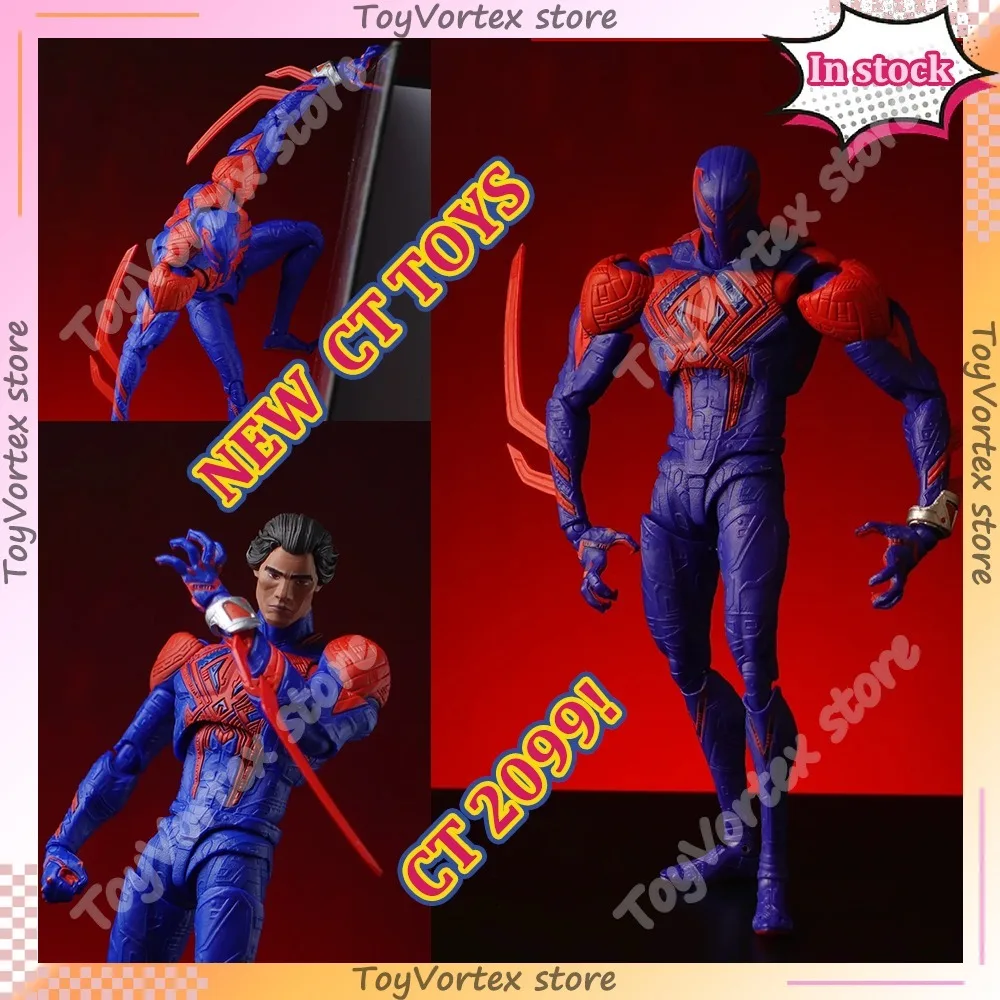 

In Stock Ct Toys Spiderman Figure 2099 Spider-Man Across The Spider-Verse SHF Anime Action Figure Figurine Model Gifts Toys