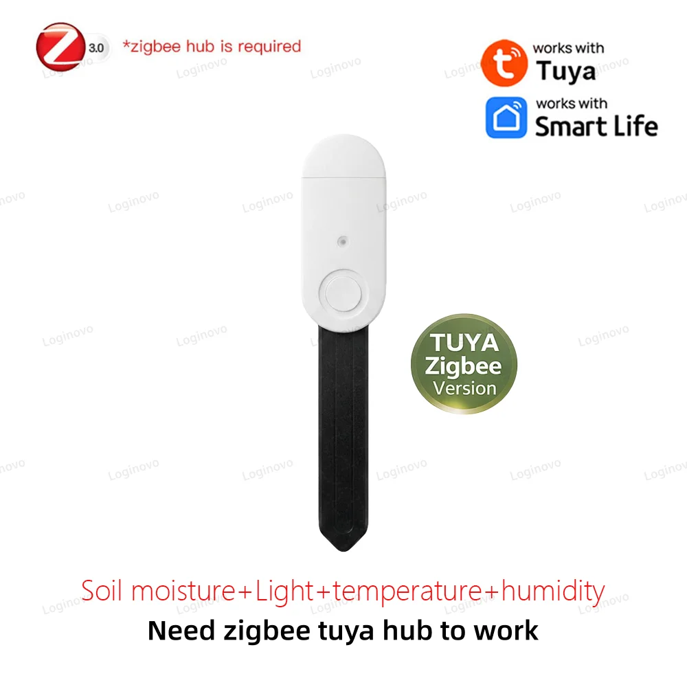 Zigbee Temperatur- und Feuchtigkeitssensor Bodenfeuchtigkeitssensor Licht- und Fruchtbarkeitsmessgerät Optional 2MQTT & Tuya Version Smart Home Automation