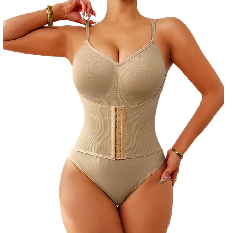 

Dimmkof Cami Ребристый боди для похудения с v-образным вырезом Корректирующее белье Костюм с крючком для управления животом Формирователь Боди Майка Боди Треммер для талии