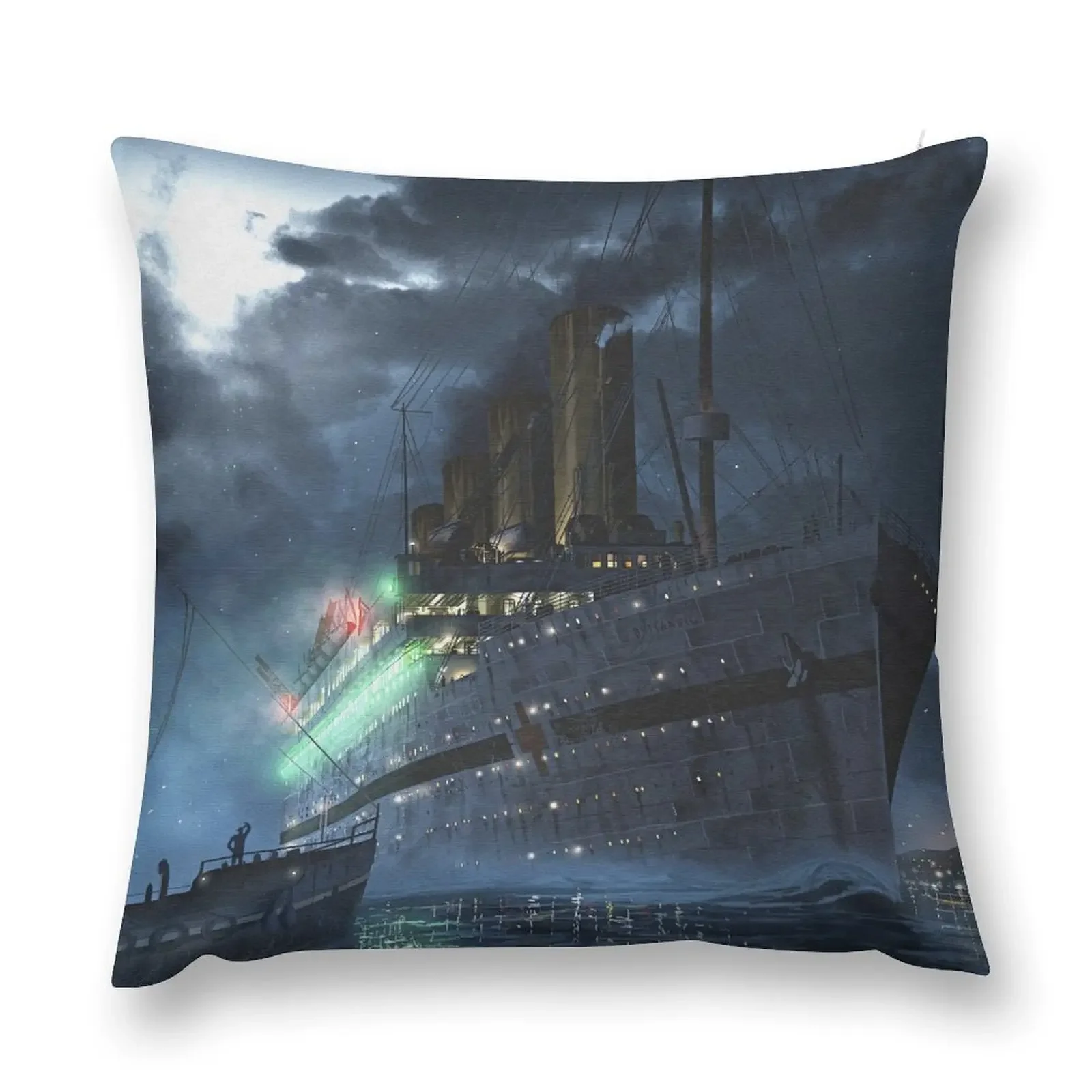 Britannic at night Painting Art by Eliott Sontot Throw Pillow luxury throw pillow covers Anime Pillow Cases Decorative