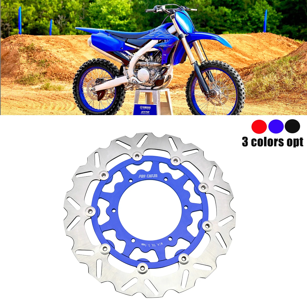 

Motorcycle 320mm Front Floating Disc Brake Disc For YAMAHA YZ125 YZ250 YZ250F YZ250FX YZ250X YZ400F YZ426F YZ450F 1998-2020 2021