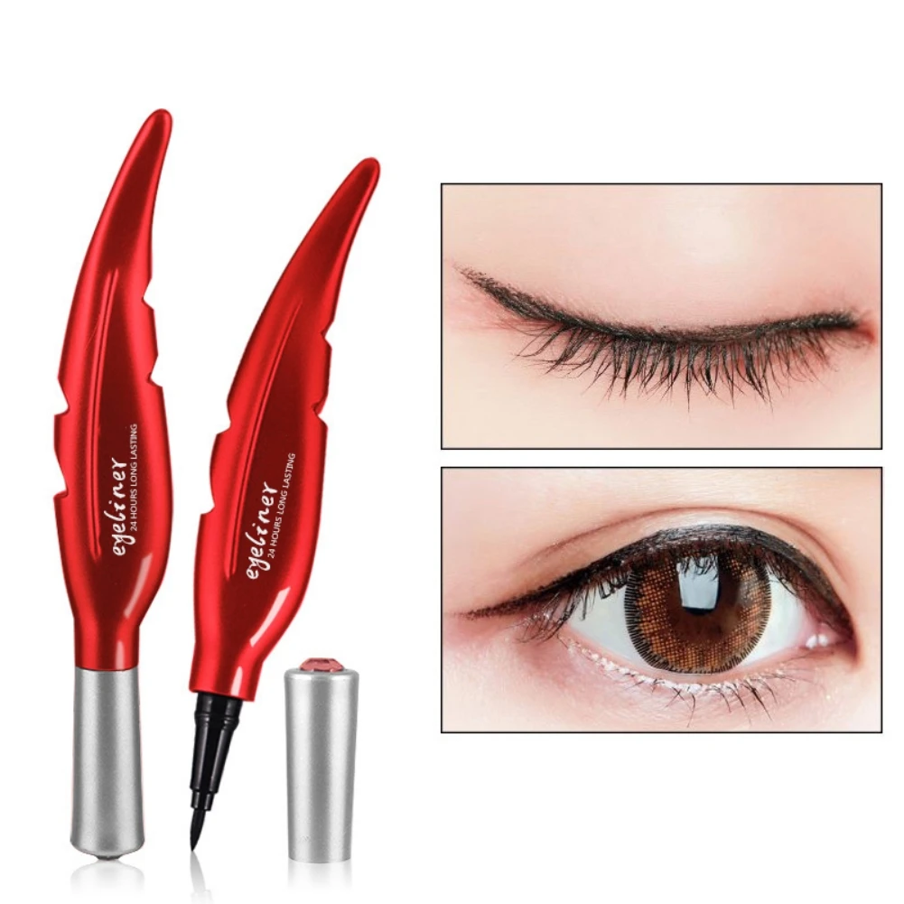 Waterproof Smudge-Proof Easy To Color Liquid Eyeliner Feather-Shaped Liquid Eyeliner PenPencil Makeup Cosmetics Tools Hot