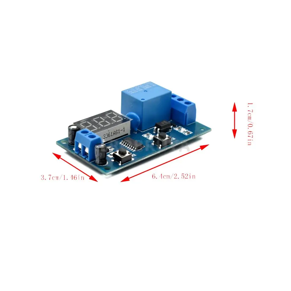 One time control switch intermittent infinite cycle countdown switch controller timing relay module 12V [28923] LTa-0044