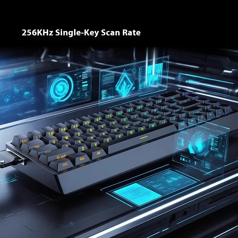 이록 Nd68 프로 마그네틱 스위치 키보드 0.001mm Rt 8k 인체공학적 게이밍 키보드 가스켓 핫스왑 홀 센서 rgb 키보드용