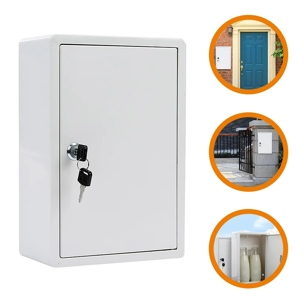 Package Locker Milk Box Wall-mounted Outdoor Iron Sheet Fresh Delivery Mailbox ( ) Drop Case Miss