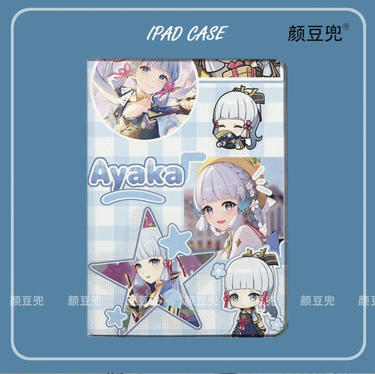 Kamisato Ayaka Anime Genshin Impact For iPad 10.2 9th Mini 6 5 Case Luxury Silicone For iPad Air 4 5 iPad Pro 11 12.9 Protective