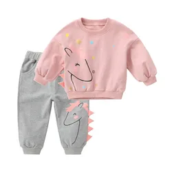 New Spring Autumn Baby Girls Clothes Suit Children Cute T-Shirt Pants 2Pcs/Sets Toddler Casual Clothing Infant Kids Tracksuits