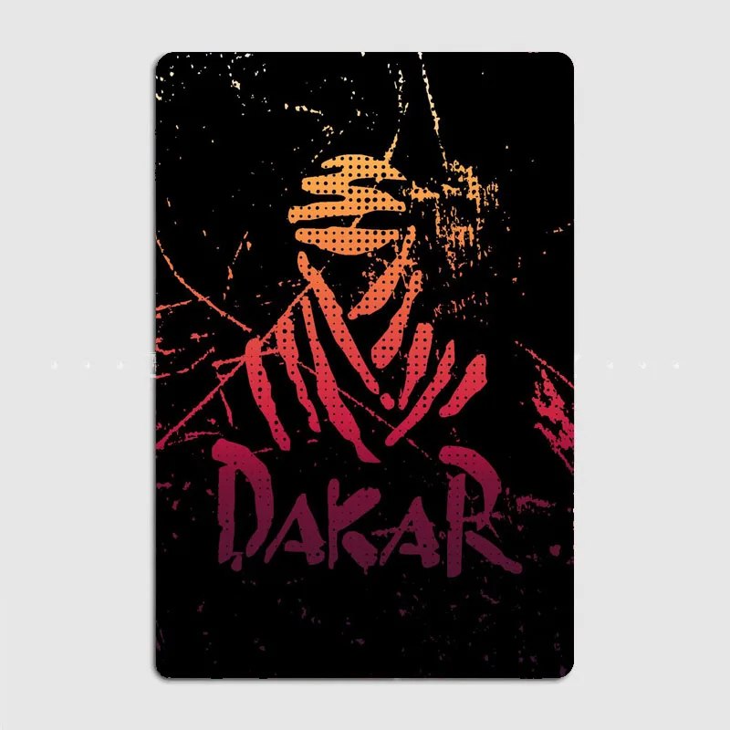 Dakar Rally Rally Car Supercar Retro Metal Poster Sign Club Mural Custom Wall Decor Tin Sign Room Decor Home Decor