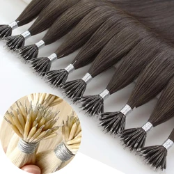 max Remy Hair Nano Ring Tip Micro Beads Real Remy Natural European Human Hair Extensions Highlights 18 - 30Inch 100% human hair
