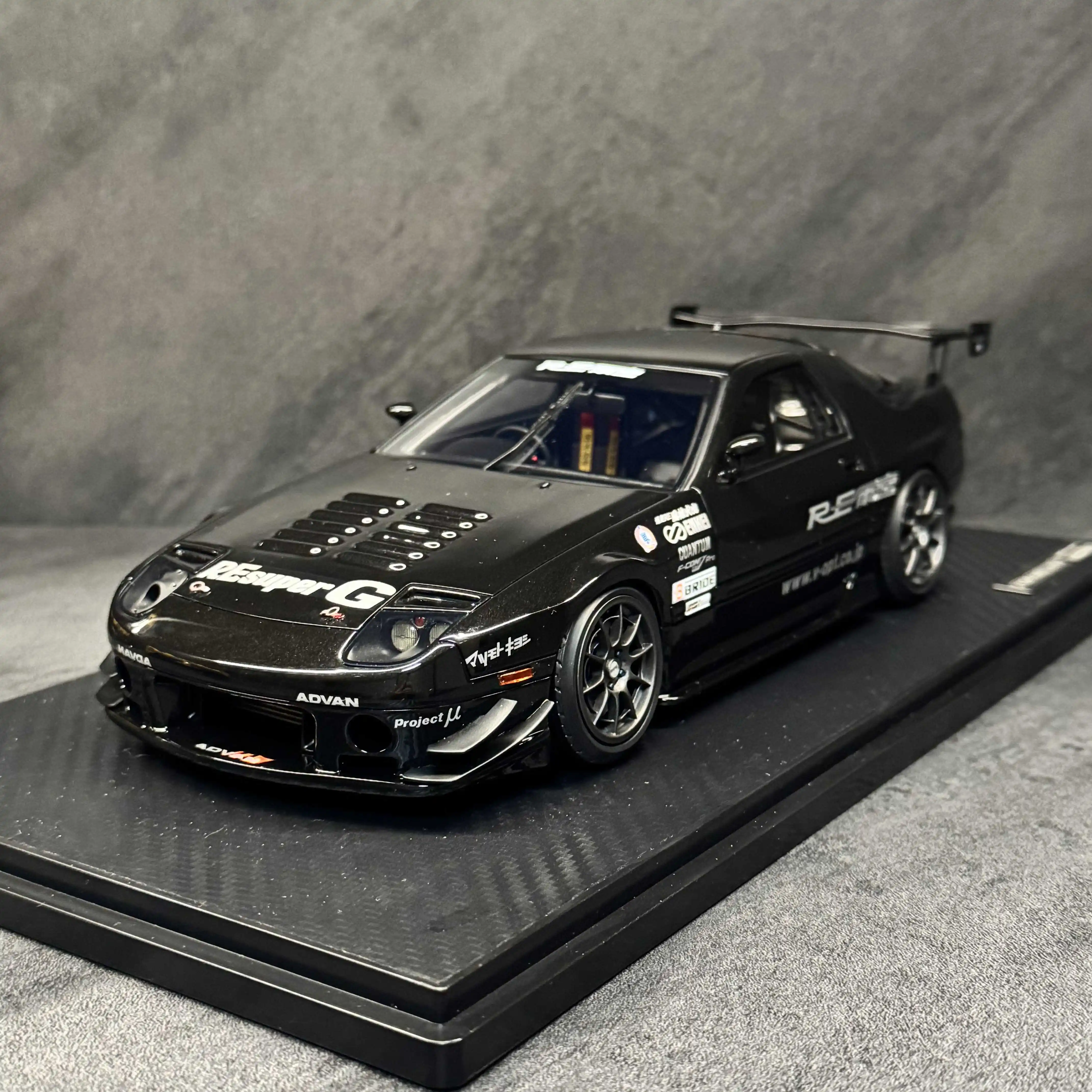 

IG 1:18 RX-7 FC3S RE черный JDM моделирование ограниченная серия смола металл статическая модель автомобиля игрушка в подарок