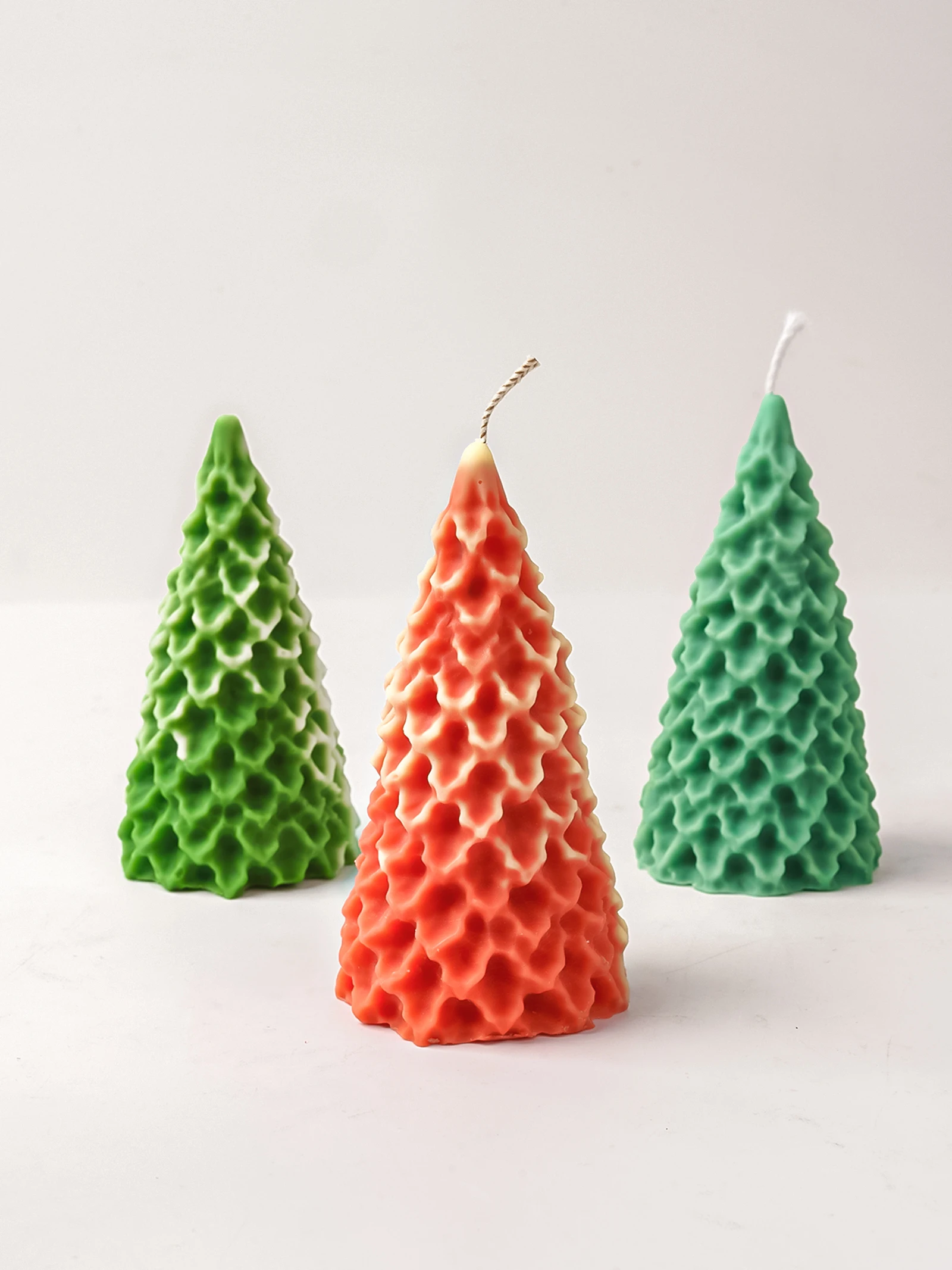 3D albero di natale candela stampi in Silicone albero di pino gesso resina epossidica colata fai da te aromaterapia sapone che fa stampi regalo di