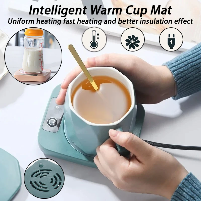 1pc Intelligent Constant Temperature Coaster with Heating and Insulation 55 Degree Constant Temperature Cup with Warm Milk Warme