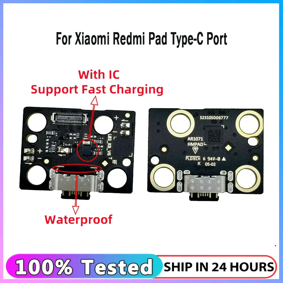 

Original For Xiaomi Redmi Pad USB Charging Board Tail Plug Small Board Flex Cable Connector Mainboard Phone Accessories