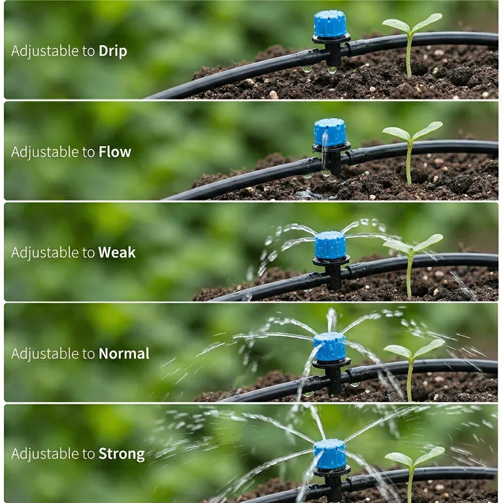 10-30M Garden Drip Irrigation Kit Featuring 1/4 Inch Automatic Watering Nozzles For Farmland Bonsai Plant Flower Vegetable