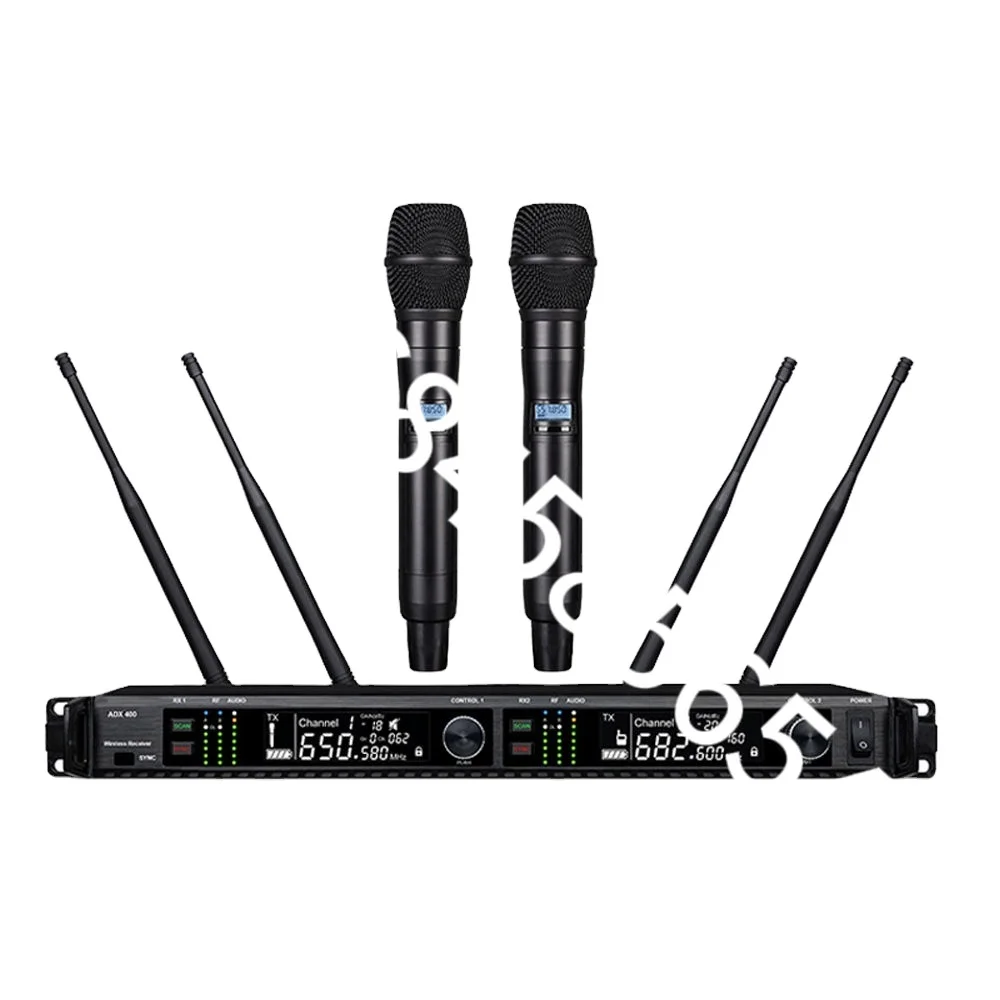 

ADX400 High Quality Karaoke Handheld Microphone Metal Microphone UHF Wireless Microphone For Singing