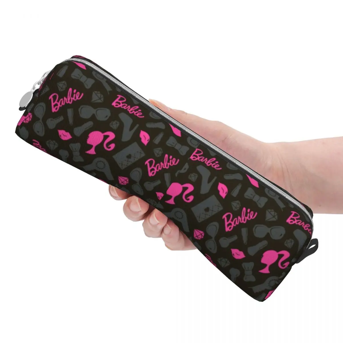 Barbi Lápis Casos para Meninas e Meninos, Pen Holder Bag, Material Escolar, Presente Rosa, Grande Capacidade