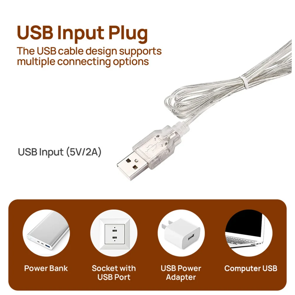 شريط إضاءة مرآة بثلاث درجات لون – USB - صورة 18